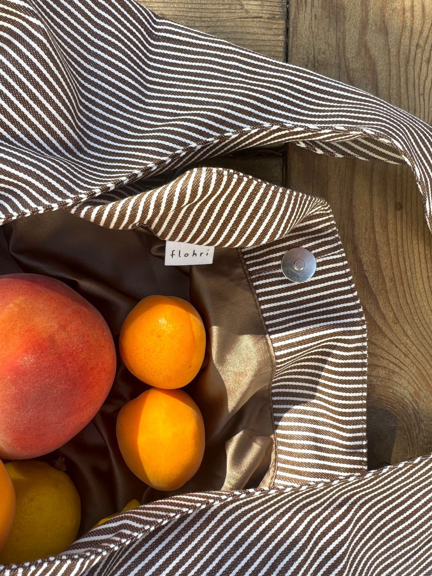Hobo Bag & Strandtasche - choco stripes
