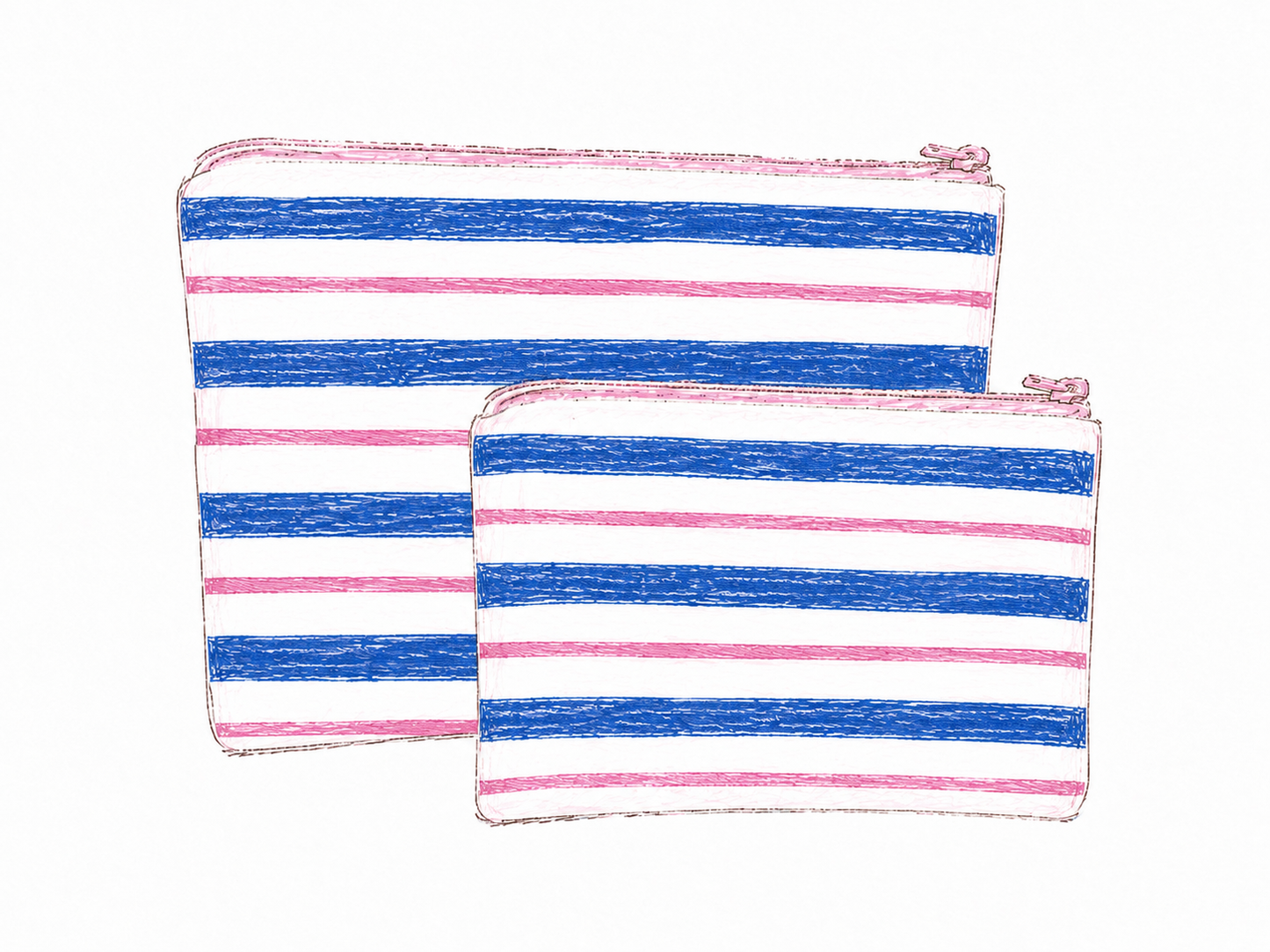 Kosmetiktasche – berry stripes