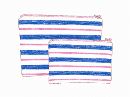 Kosmetiktasche – berry stripes
