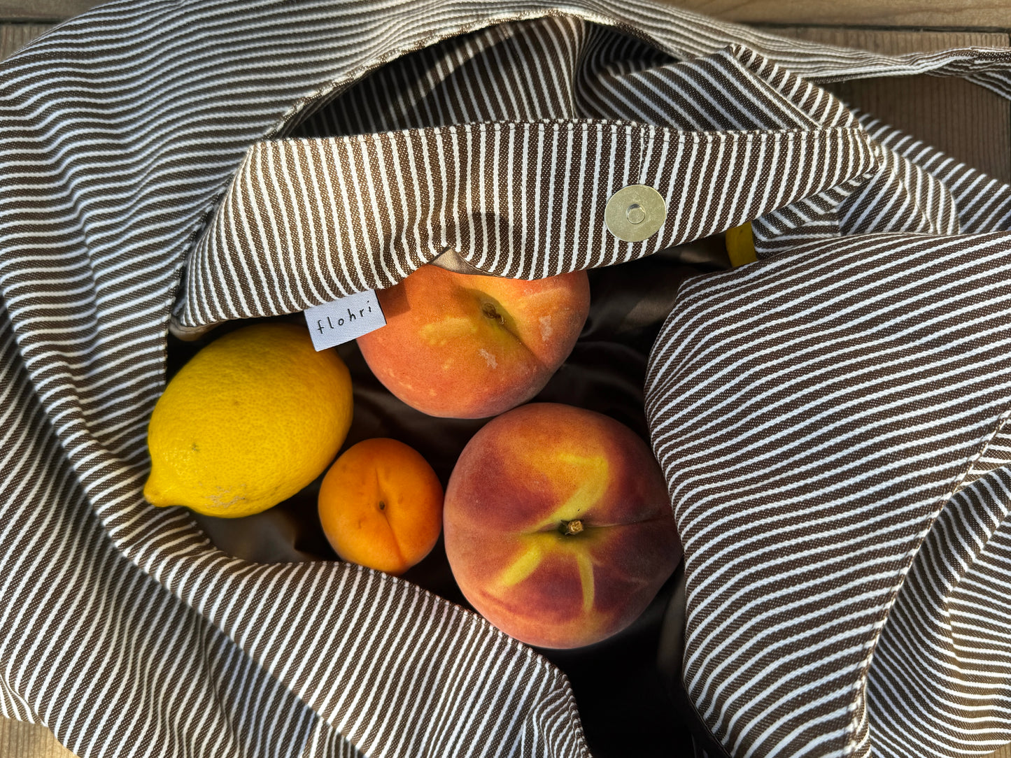 Hobo Bag & Strandtasche - choco stripes
