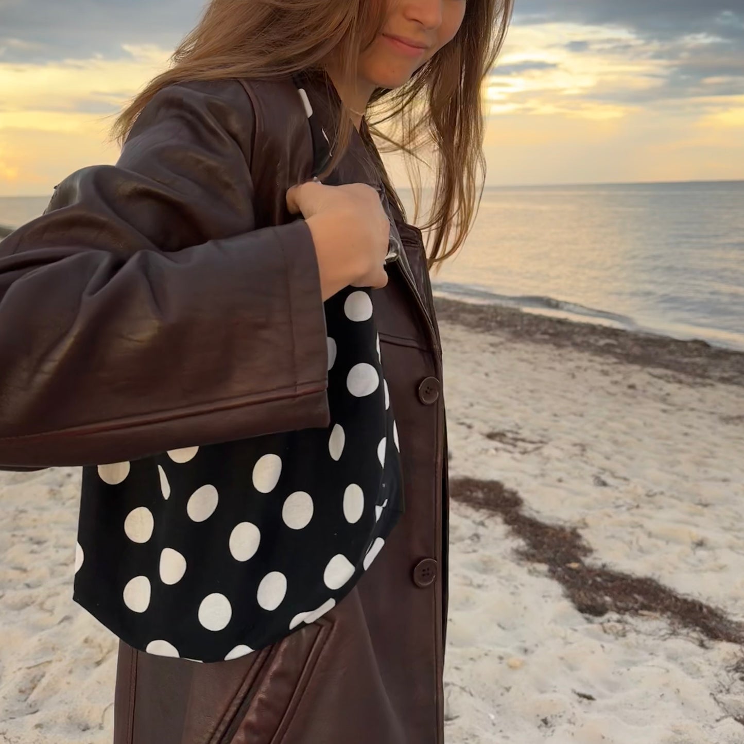 shoulder bag - polka dots