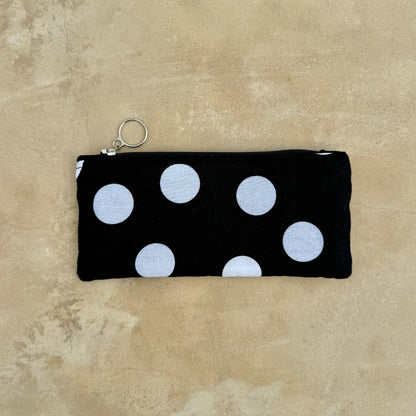 Polka Dots Brillentasche mit Reißverschluss