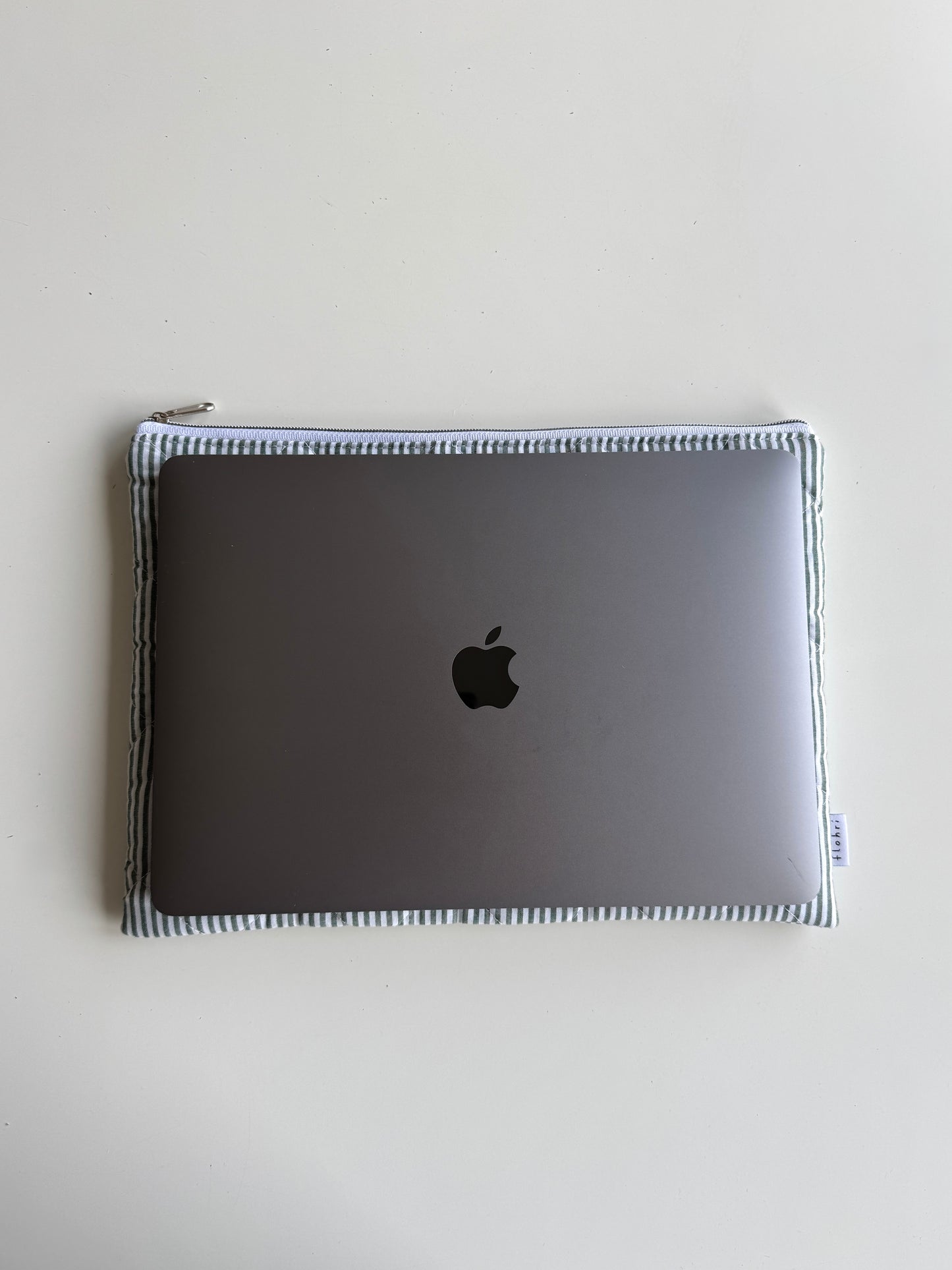 Laptoptasche Grün-Gestreift – Tablet & Notebook Hülle