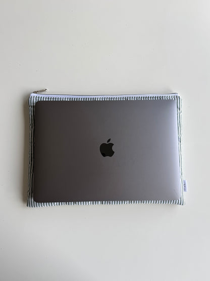 Laptoptasche Grün-Gestreift – Tablet & Notebook Hülle