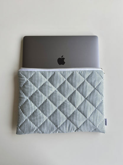 Laptoptasche Grün-Gestreift – Tablet & Notebook Hülle