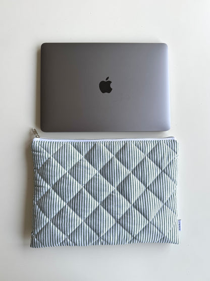 Laptoptasche Grün-Gestreift – Tablet & Notebook Hülle
