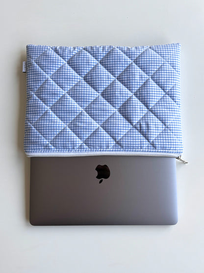 Laptoptasche Karo Blau – MacBook & Tablet Hülle