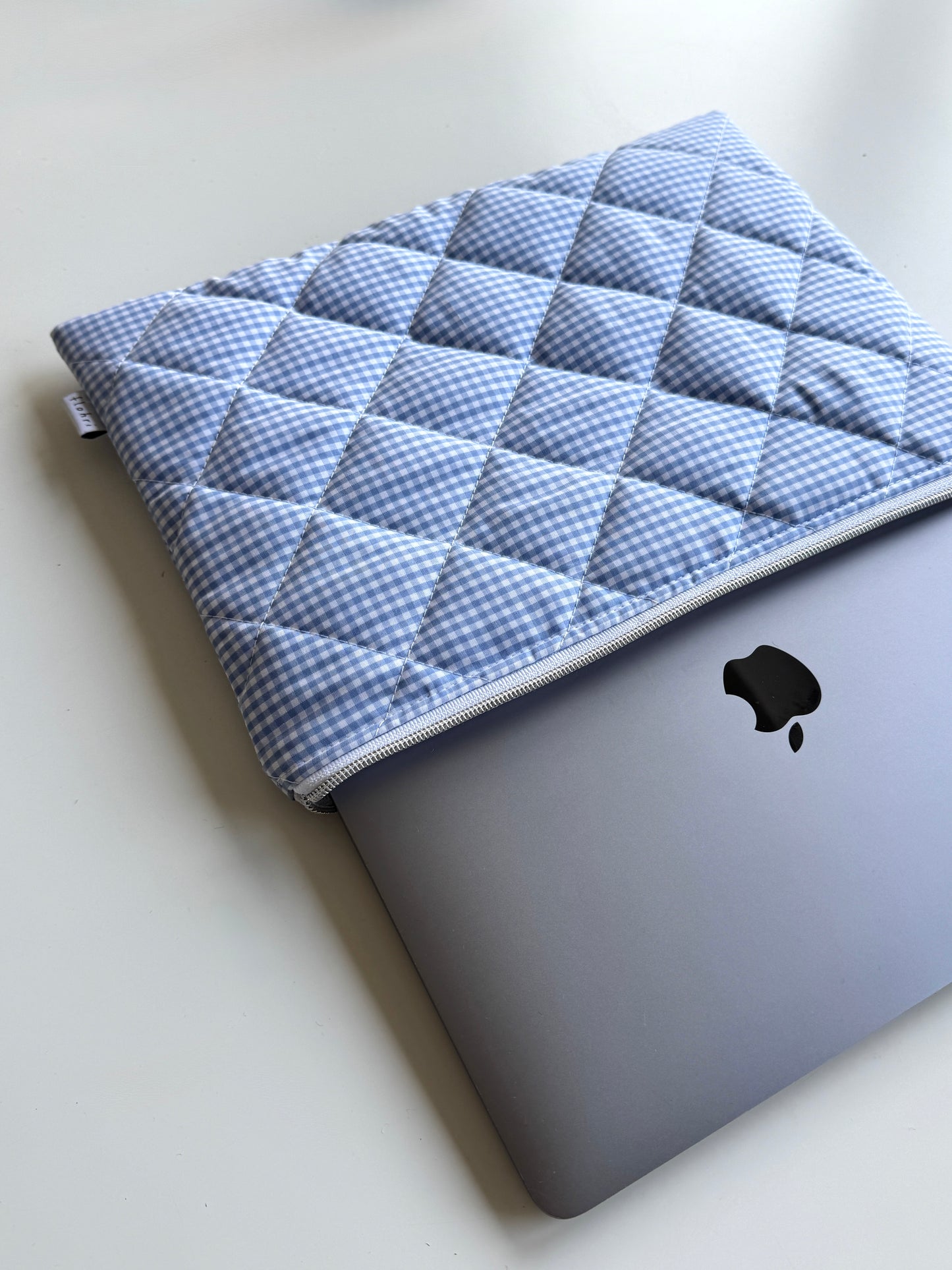 Laptoptasche Karo Blau – MacBook & Tablet Hülle