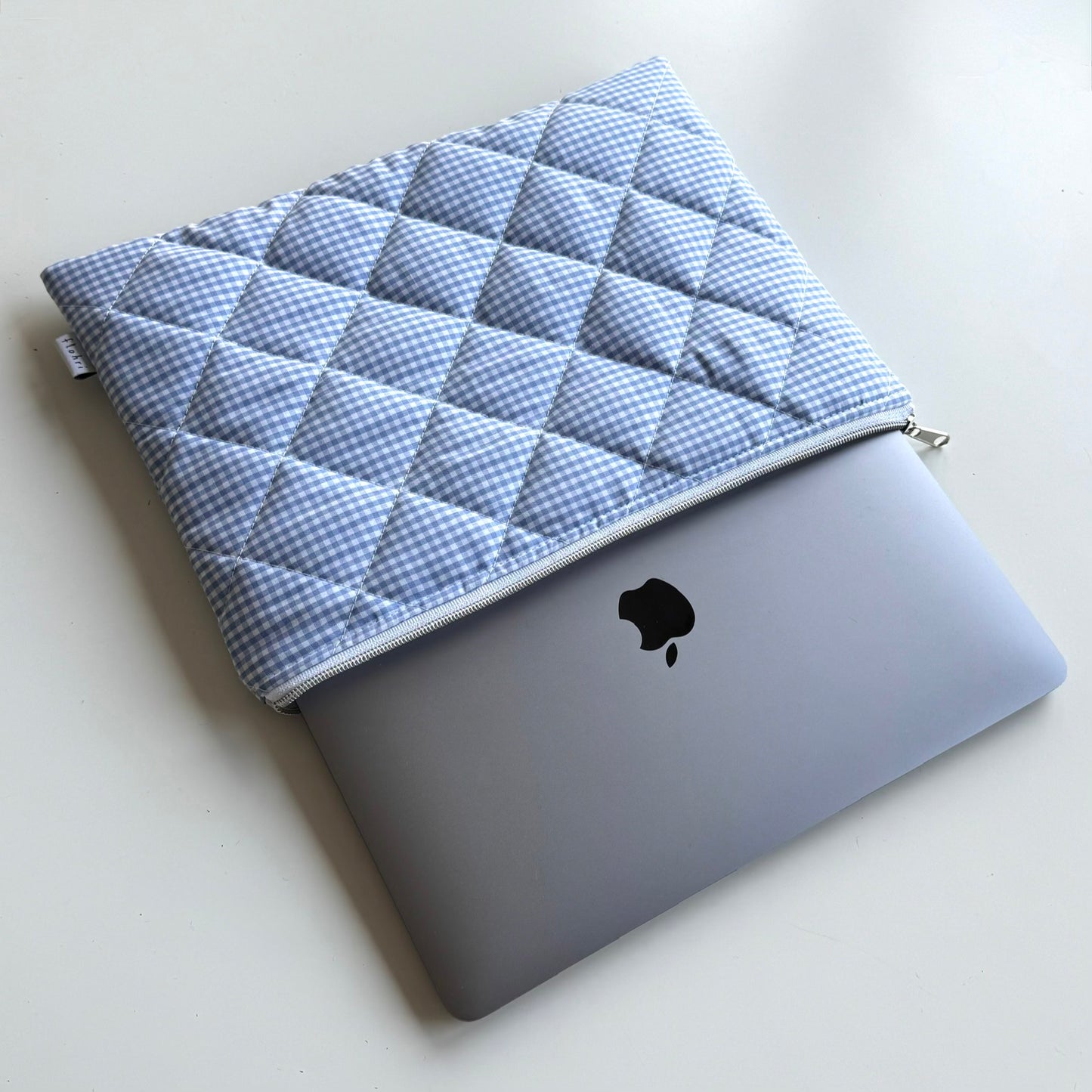 Laptoptasche Karo Blau – MacBook & Tablet Hülle