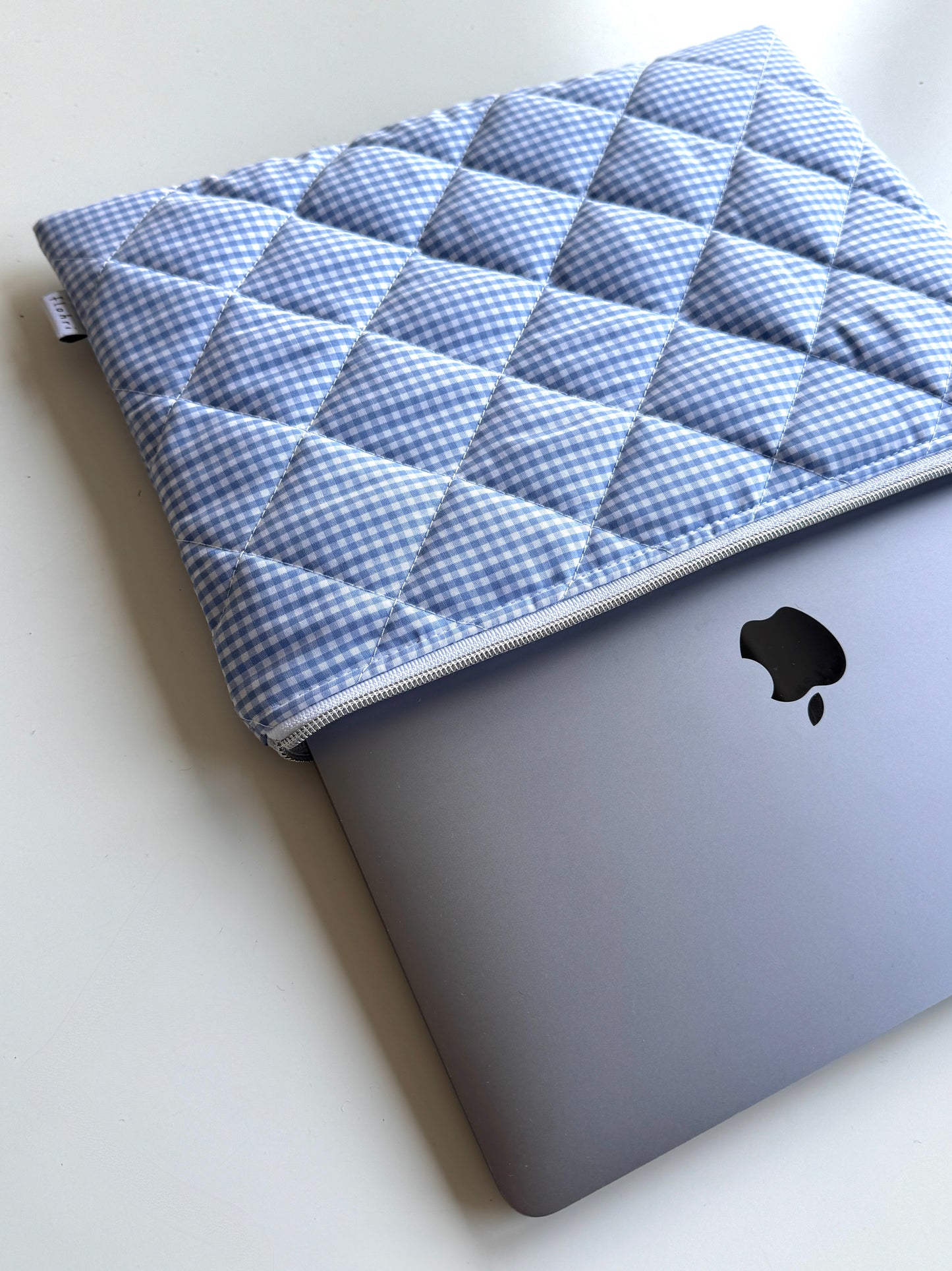 Laptoptasche Karo Blau – MacBook & Tablet Hülle