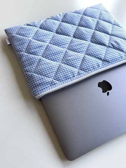Laptoptasche Karo Blau – MacBook & Tablet Hülle