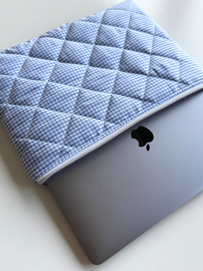 Laptoptasche Karo Blau – MacBook & Tablet Hülle