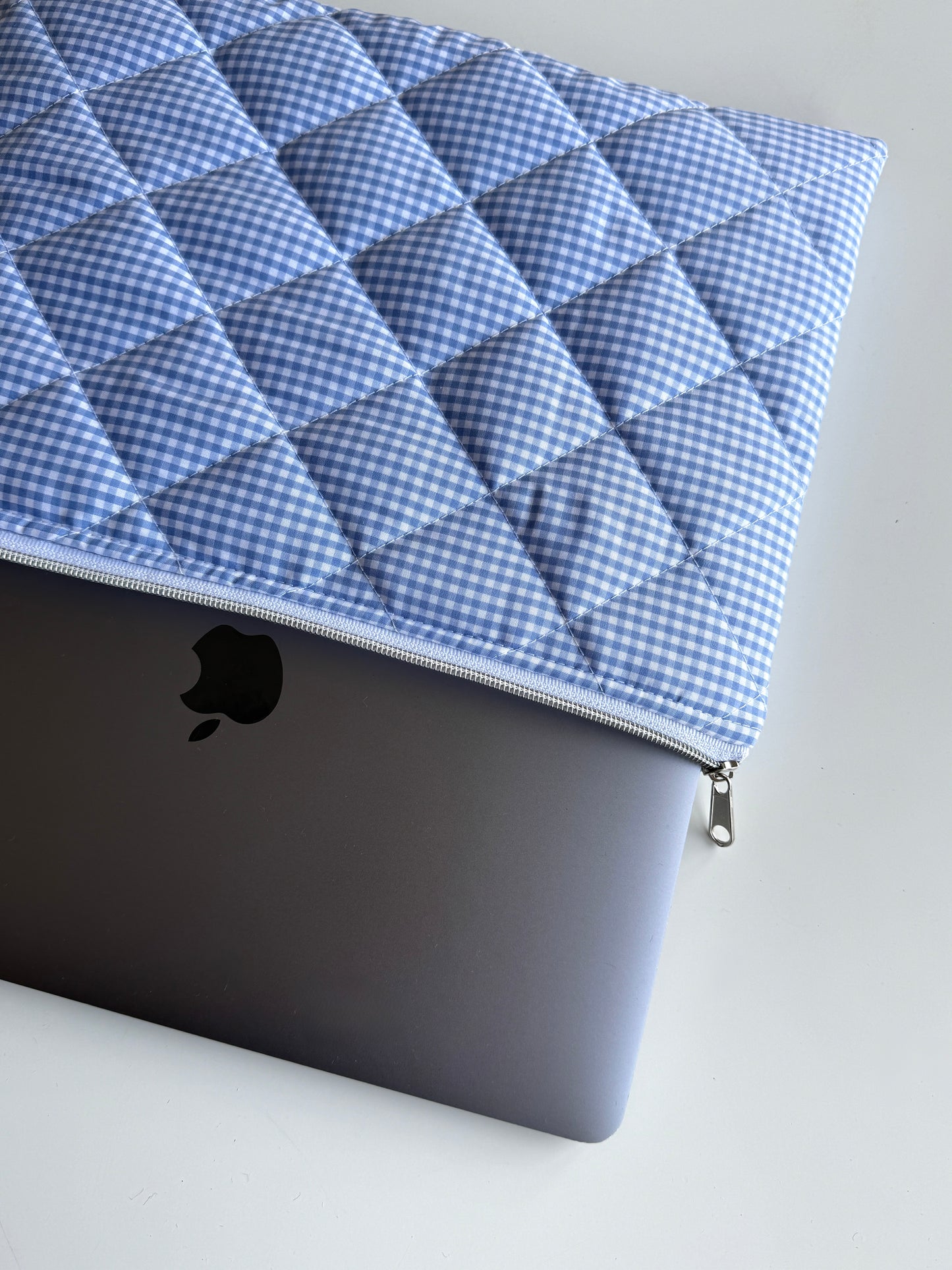 Laptoptasche Karo Blau – MacBook & Tablet Hülle