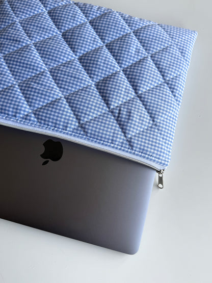 Laptoptasche Karo Blau – MacBook & Tablet Hülle