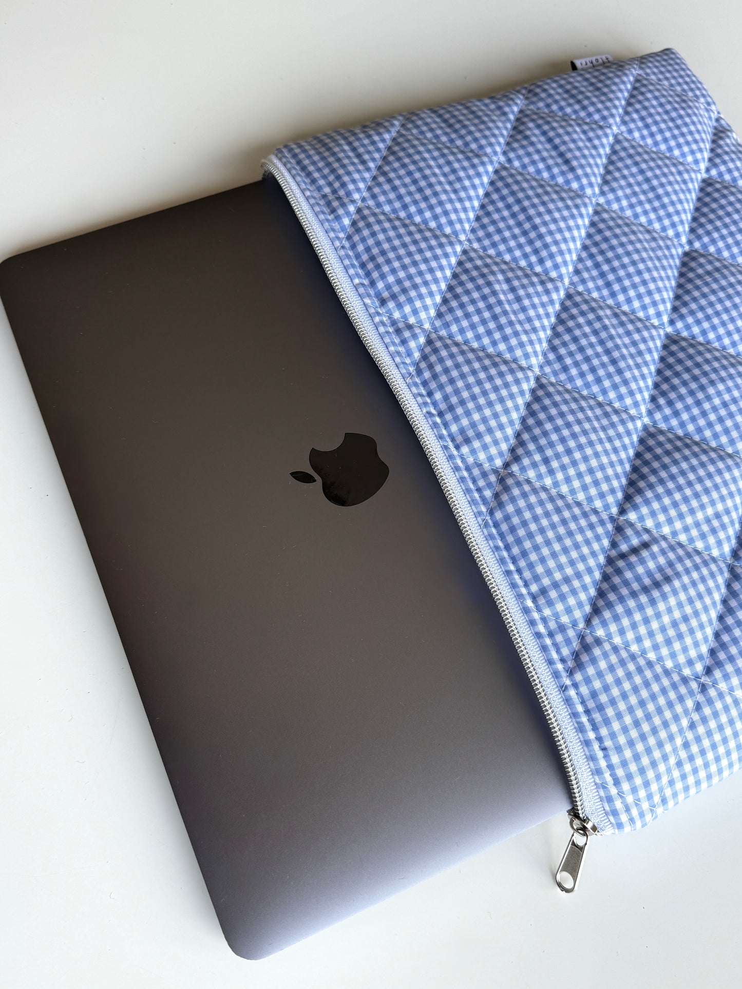 Laptoptasche Karo Blau – MacBook & Tablet Hülle