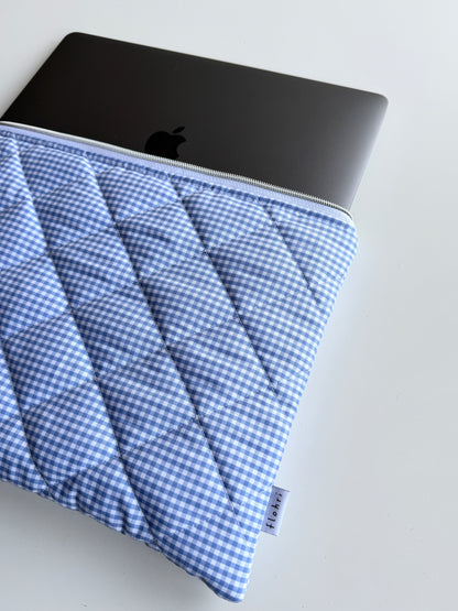 Laptoptasche Karo Blau – MacBook & Tablet Hülle