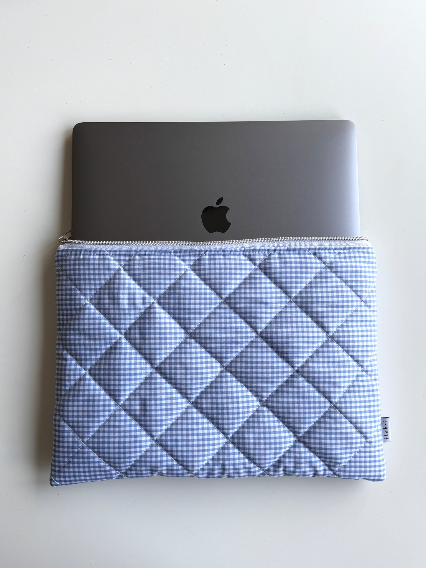 Laptoptasche Karo Blau – MacBook & Tablet Hülle