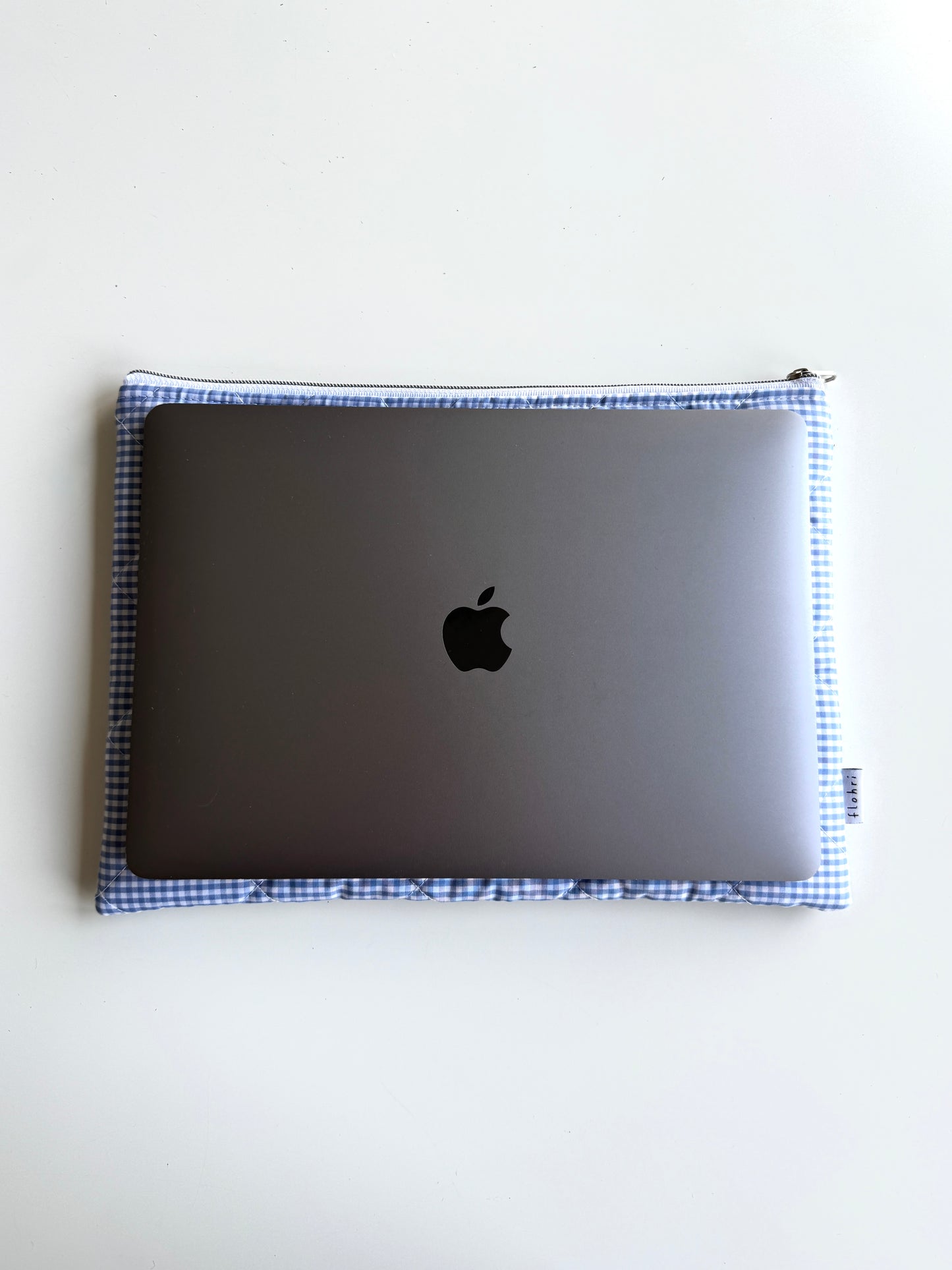 Laptoptasche Karo Blau – MacBook & Tablet Hülle