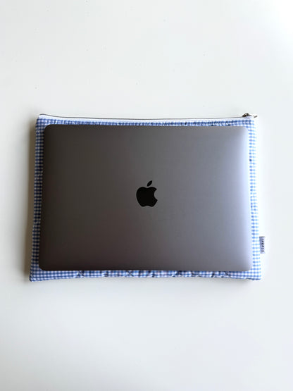 Laptoptasche Karo Blau – MacBook & Tablet Hülle