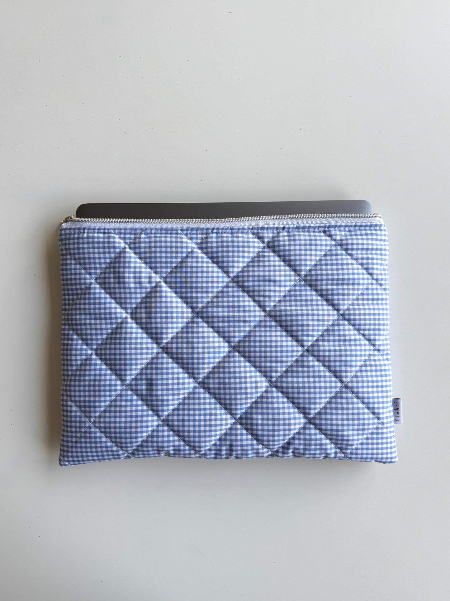 Laptoptasche Karo Blau – MacBook & Tablet Hülle