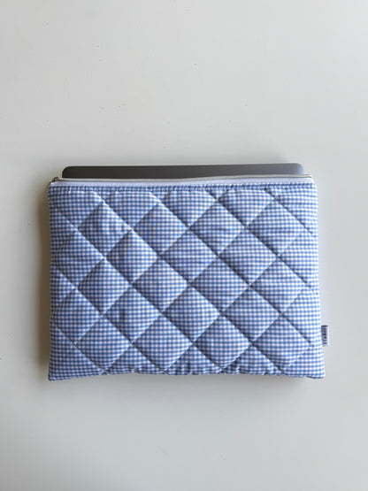 Laptoptasche Karo Blau – MacBook & Tablet Hülle