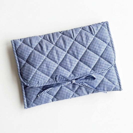 Laptoptasche Vichy Karo Blau-Weiß – Laptop & Tablet Hülle