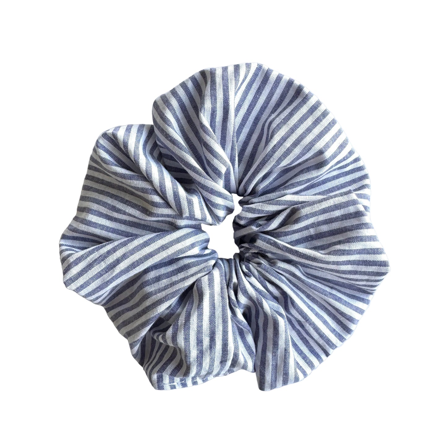 Scrunchie blau weiß gestreift - groß & klein