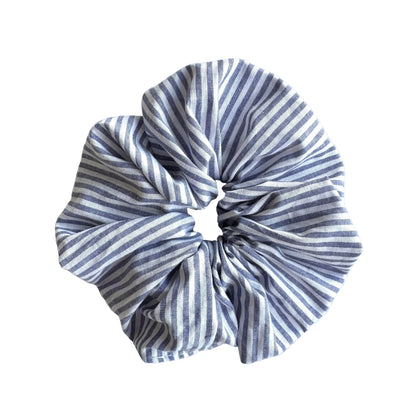 Scrunchie blau weiß gestreift - groß & klein