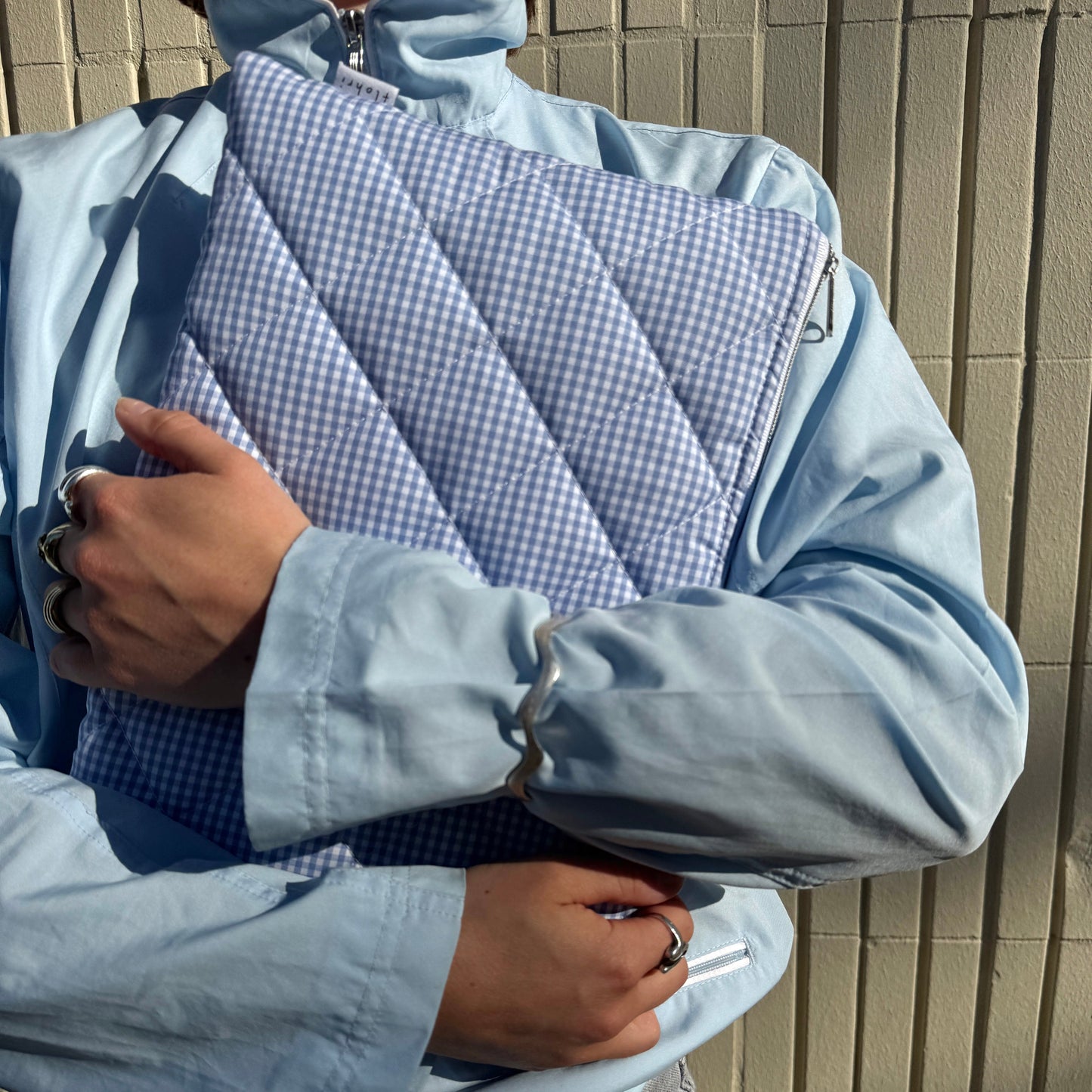 Laptoptasche Karo Blau – MacBook & Tablet Hülle