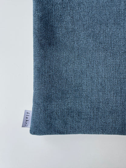 Laptoptasche & iPad Hülle - Velour blau