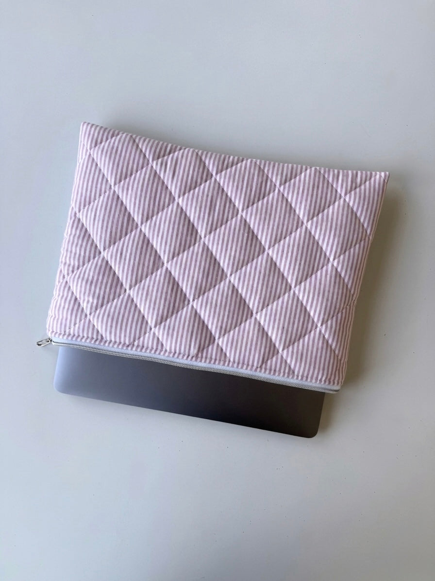 Laptoptasche rosa gestreift – Tablet & Notebook Hülle