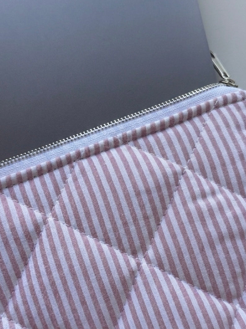 Laptoptasche rosa gestreift – Tablet & Notebook Hülle