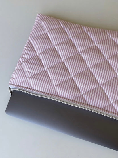 Laptoptasche rosa gestreift – Tablet & Notebook Hülle