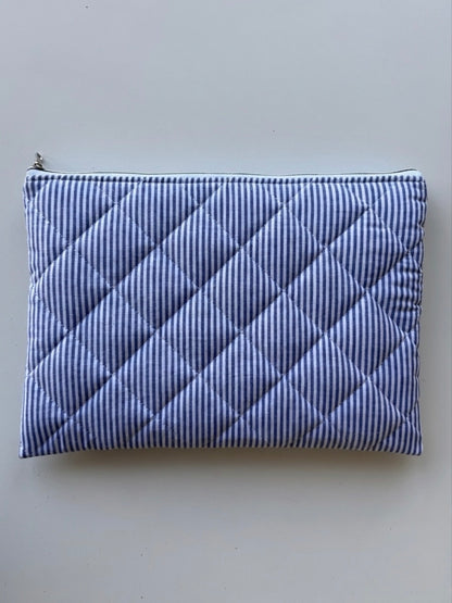 Laptoptasche & iPad Hülle - dunkelblau gestreift