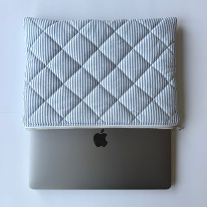 Laptoptasche blau gestreift – Tablet & Notebook Hülle