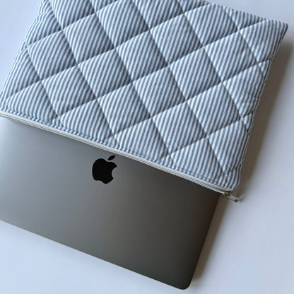 Laptoptasche blau gestreift – Tablet & Notebook Hülle