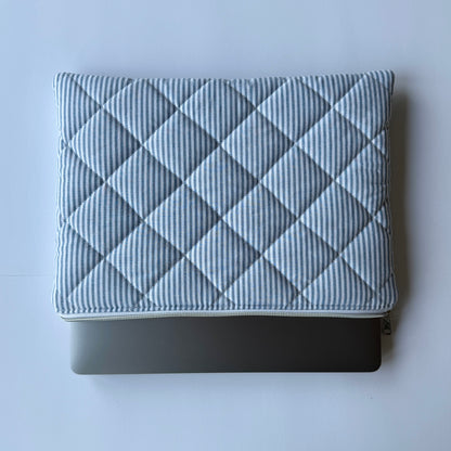 Laptoptasche blau gestreift – Tablet & Notebook Hülle