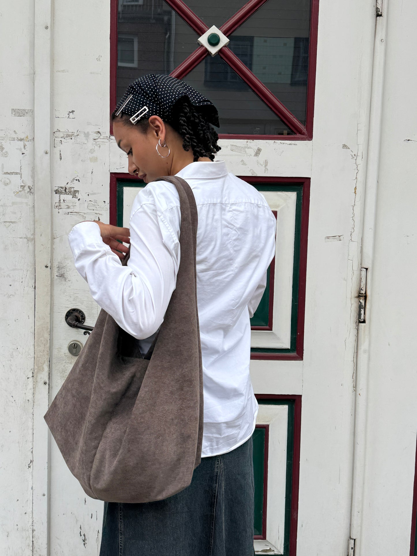 Hobo Bag – brown Velour