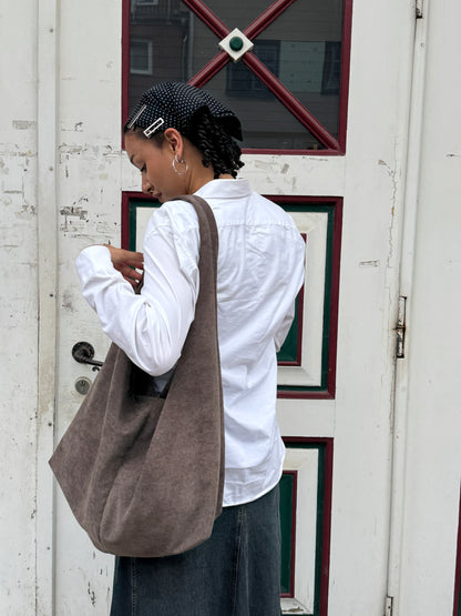 Hobo Bag – brown Velour