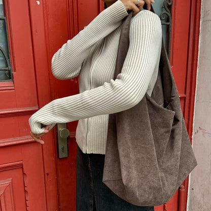 Hobo Bag – brown Velour
