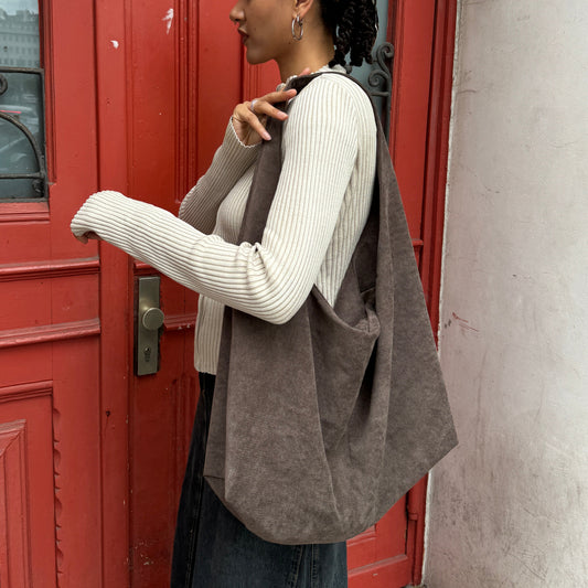 Hobo Bag – brown Velour