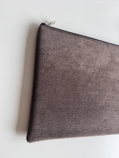 Laptoptasche & iPad Hülle - Velour braun