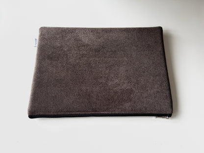 Laptoptasche & iPad Hülle - Velour braun