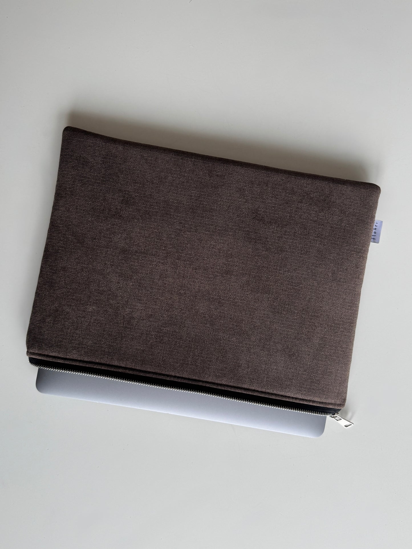 Laptoptasche & iPad Hülle - Velour braun