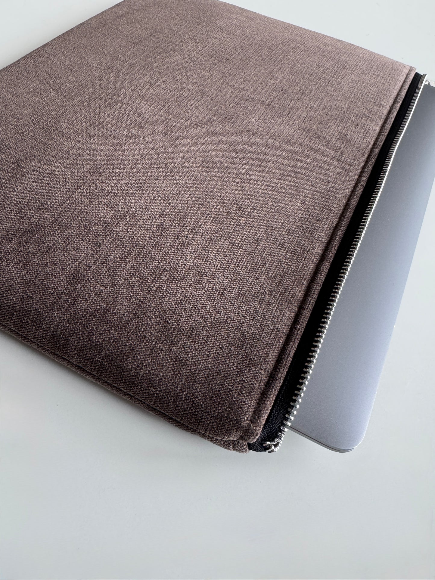 Laptoptasche & iPad Hülle - Velour braun