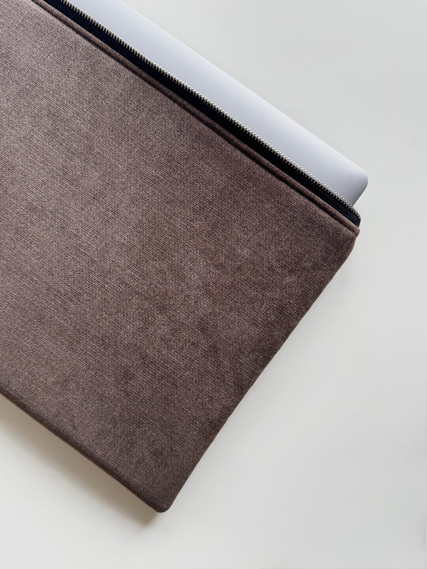 Laptoptasche & iPad Hülle - Velour braun