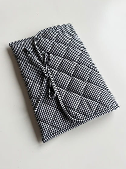 Laptoptasche Vichy Karo Schwarz-Weiß – Laptop & Tablet Hülle