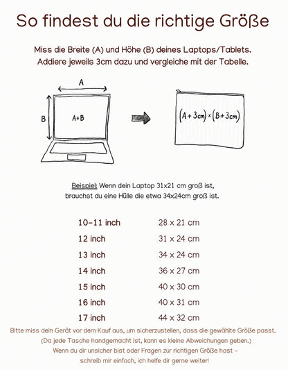 Laptoptasche & Tablethülle – rose/ochre