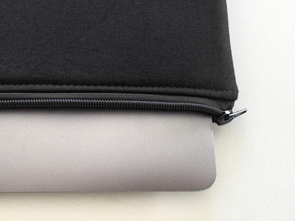 Laptophülle schwarz mit Reißverschluss, Detailansicht