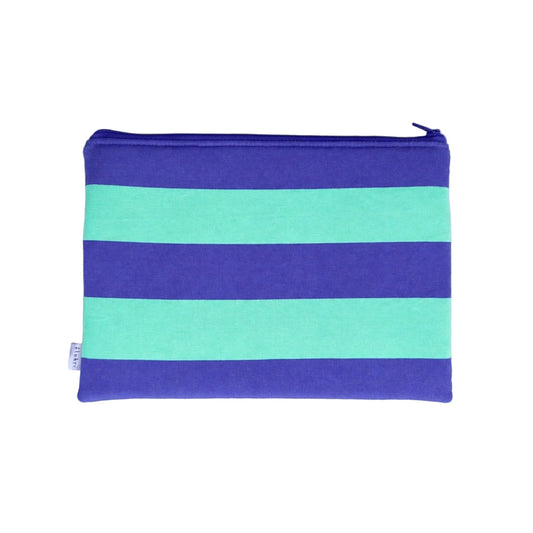 Laptoptasche gestreift blau/mint, handgemacht